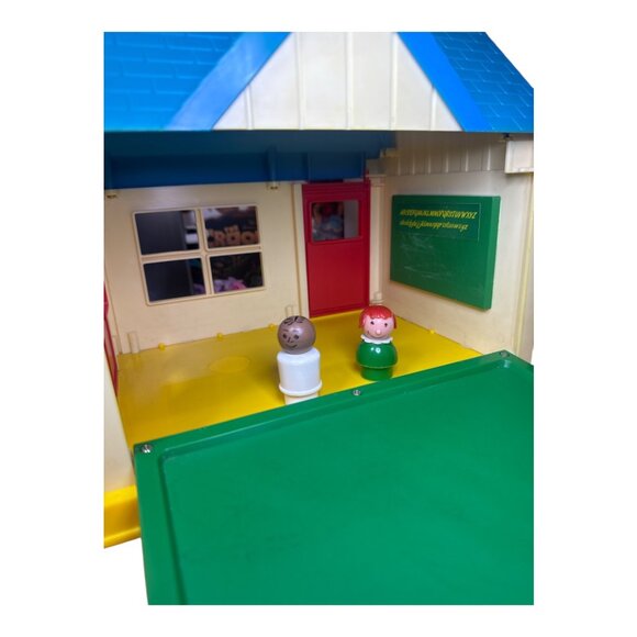 Vintage 1989 Spectra My Little Schoolhouse Carry Along Playhouse & 2 Figures - Picture 13 of 15